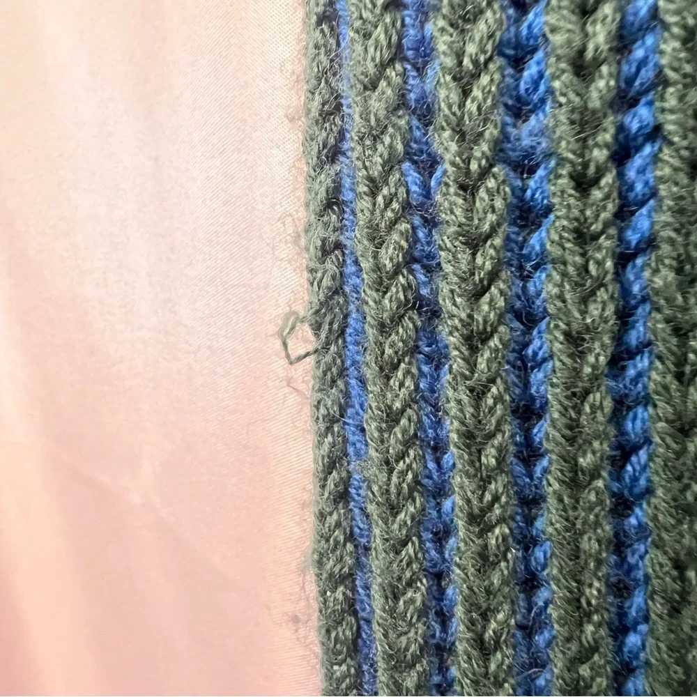 RACHEL ROY Green Blue Chunky Peplum Back Cardigan - Picture 13 of 13